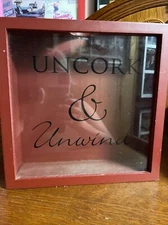 Classic Uncork & Unwind Shadow Box Cork Holder Saver for Wine Champagne Bottle 