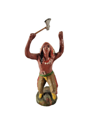 ELASTOLIN Composition Figure Indian with Tomahawk 70mm E101