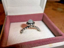 Genuine Authentic Pandora June Moonstone Birthstone Ring 190854MSG - Size 56