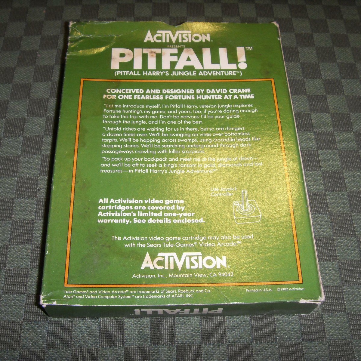Pitfall Sur Atari 2600 – Édition Originale Boîte Et Notice – Version NTSC