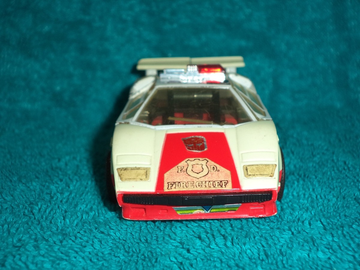 Vintage TRANSFORMERS G1 Autobot RED ALERT Fire Chief Lamborghini