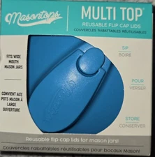 Masontops Blue Wide Mouth Multi-Top Screw-On Canning Jar Lid