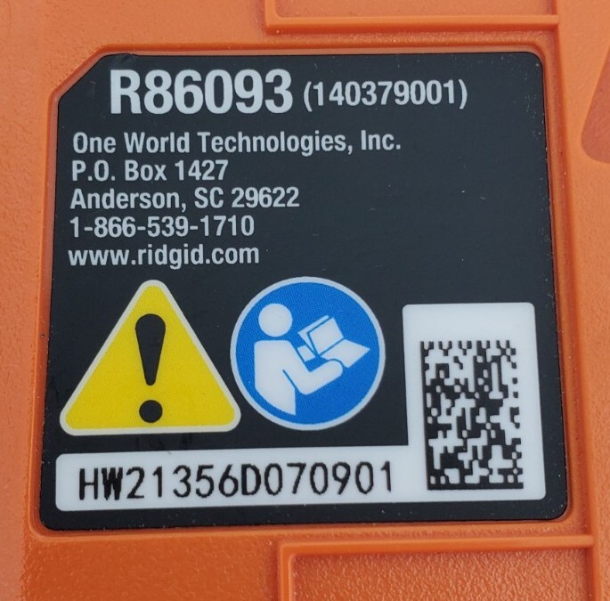 RIDGID R8701K 18V Cordless Drill Kit
