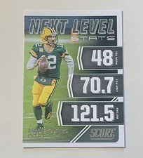 2021 Panini Score Aaron Rodgers Next Level Stats #NL4 Green Bay Packers