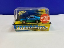 JOHNNY LIGHTNING HO SCALE SLOT CAR CHROME BLUE 1970 FORD MUSTANG BOSS 302