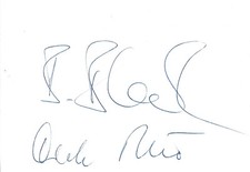 Yello "Dieter Meier & Boris blank" autographs signed 10x15 cm index card
