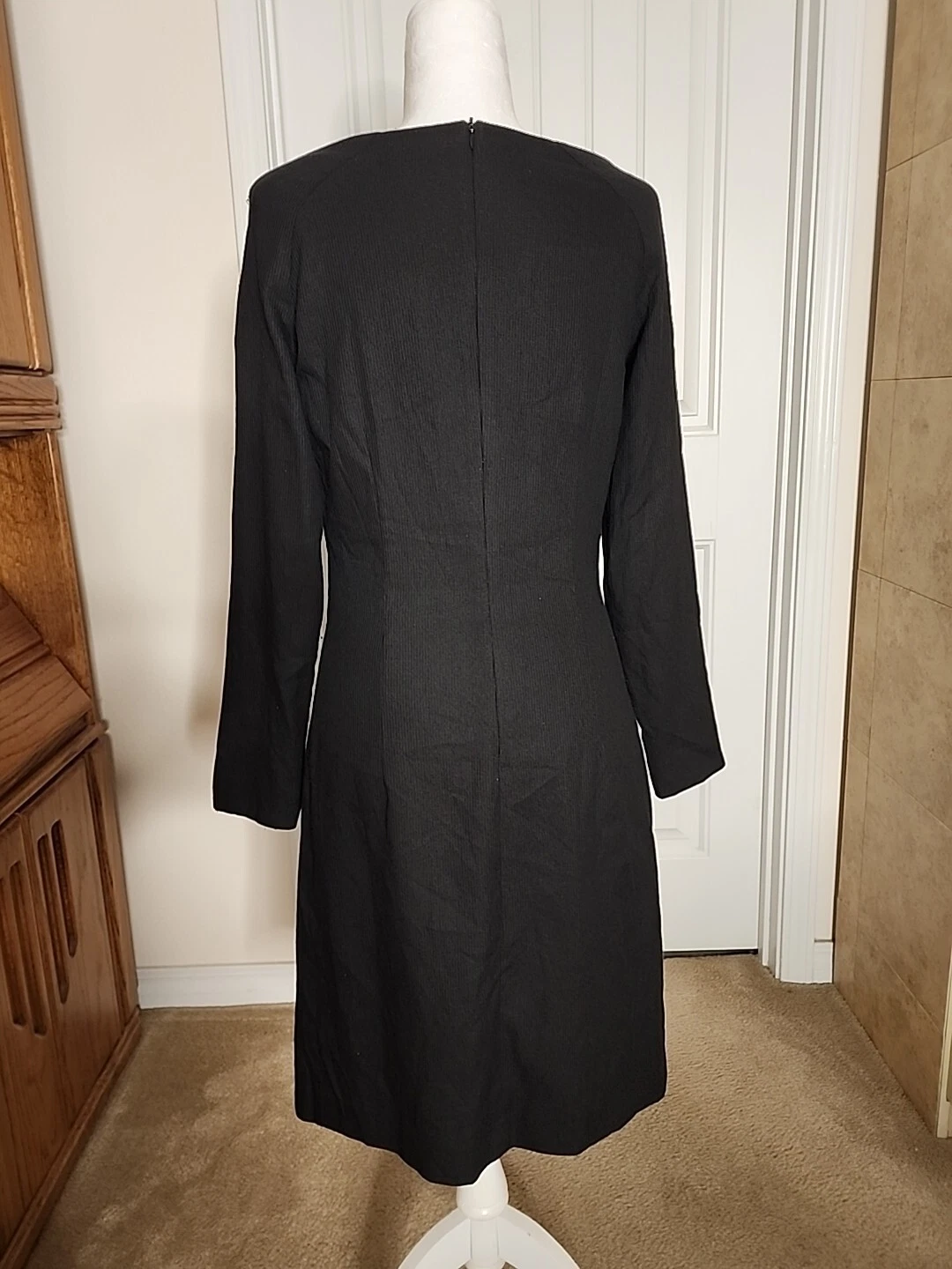 Abito Versace Jeans Couture nero foderato gesso taglia 30 40 (nuovo autentico)