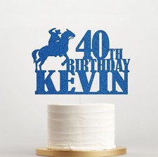 Custom Cowboy Wild West Cake Topper Boy Birthday Any Name & Age Party