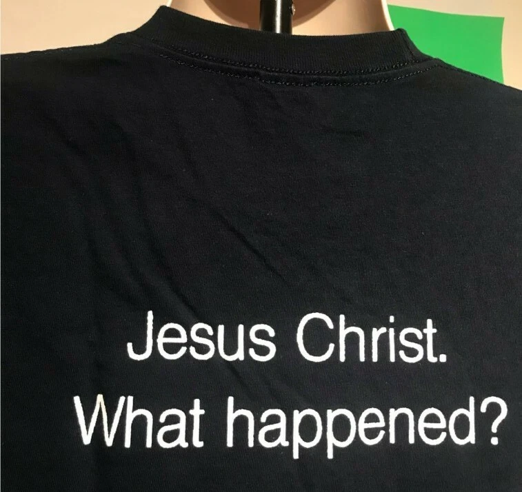 SS15 Supreme Enfants Main Marine T Shirt L Large Jésus Christ Ce Happened? Rare