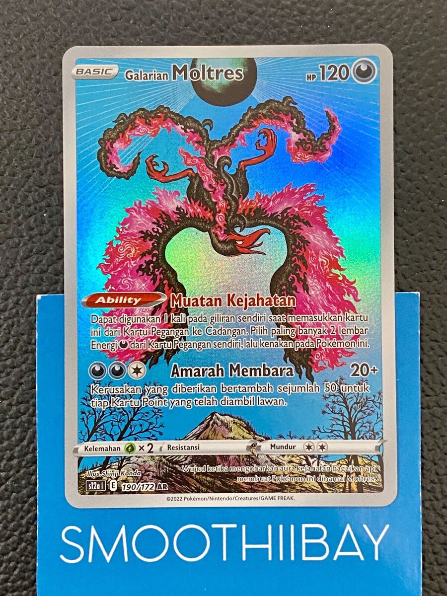 Carta Pokémon Moltres De Galar V Arte Alternada Reinado