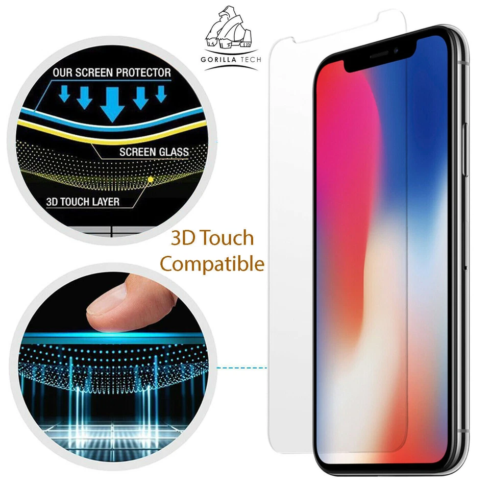 Gorilla Tech iPhone SE 2020 Premium Invisible Glass Screen Protector Ultra Clear - Image 3 of 4