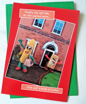 Brandneu lustiger Humor Happy Birthday Karte lebendiges Gemüse
