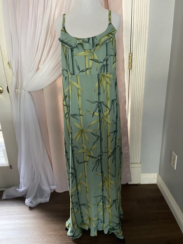 NWT GREEN HAPUA HAWAII HAWAIIAN MUUMUU 