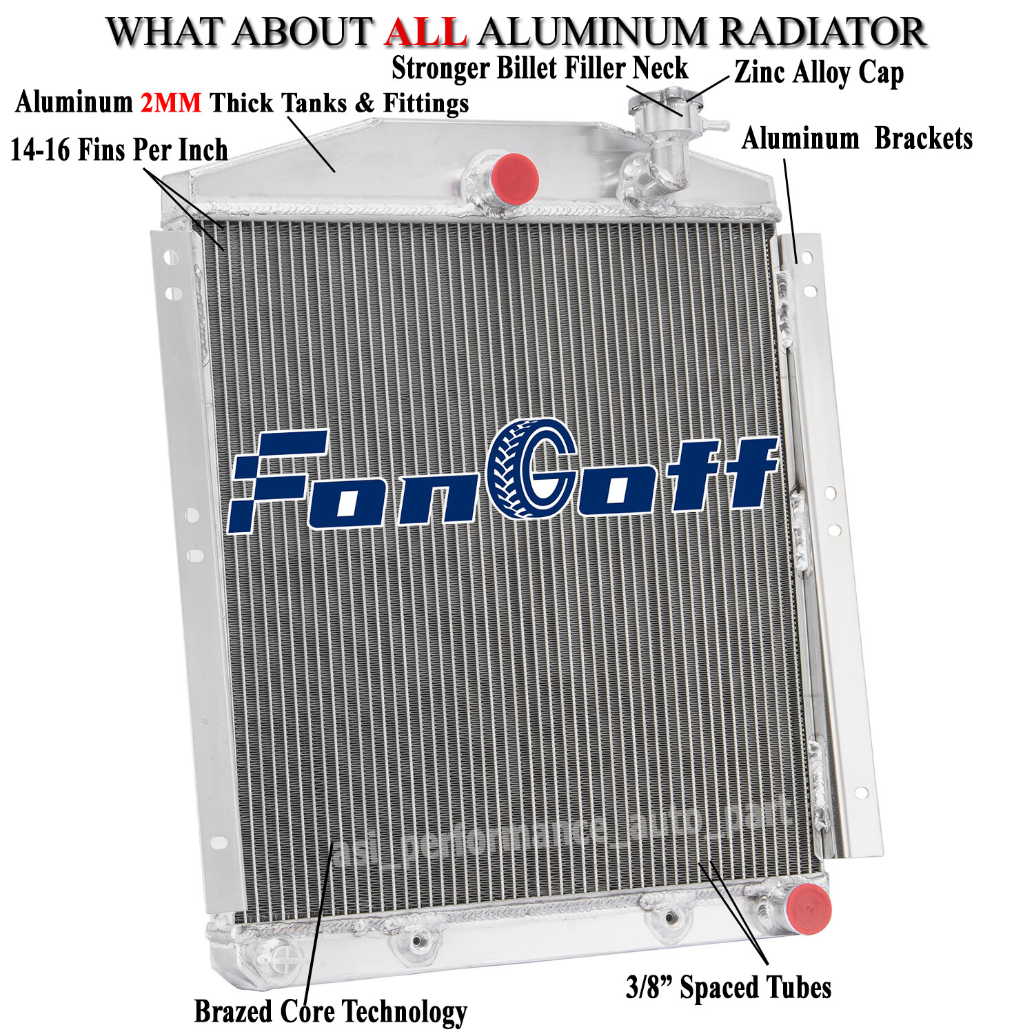 4 Row Radiator For 1948-1954 Chevrolet Truck 3.8L 4.3L GMC Truck 3.7L 4.1L l6 AT