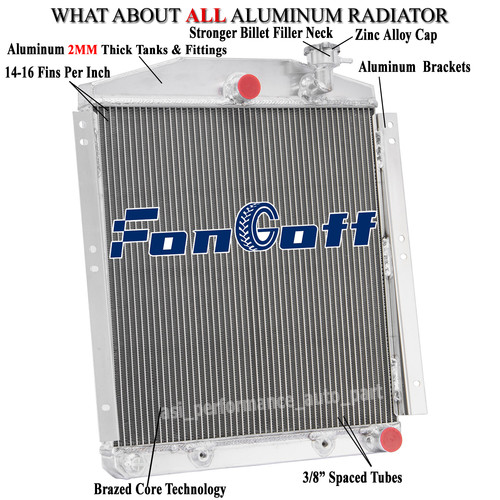 4 Row Radiator For 1948-1954 Chevrolet Truck 3.8L 4.3L GMC Truck 3.7L 4.1L l6 AT