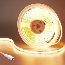 COB Flexible LED 3000K Warm White Lighting Strip 16.4ft w/538 Chips - 5 meters