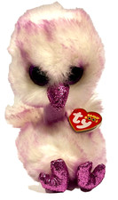 TY Beanie Boos Ostrich Kenya w/Tags Purple White  Plush Fur Glitter