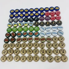 Lot Of 100 Metal Bottle Caps Lids Beer Art Craft Supply Mixed Colors & Varieties