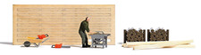 OO 00 HO gauge building site circular saw kit for joiners log scene Busch 7807