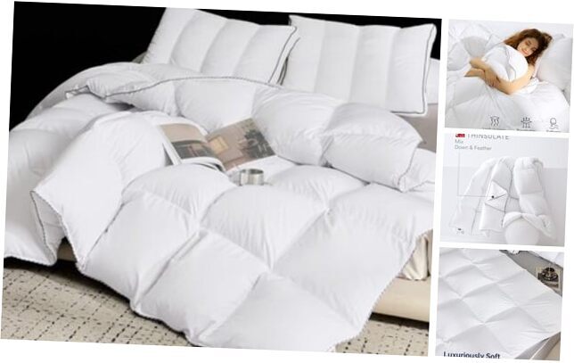 3M Thinsulate Feather Down Comforter King Size, All Season King-106x90 White