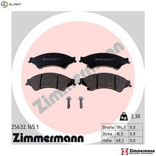 BRAKE PAD SET DISC BRAKE 25632.165.1 FOR FORD AUSTRALIA MAZDA P5-AT 3.2L 5cyl