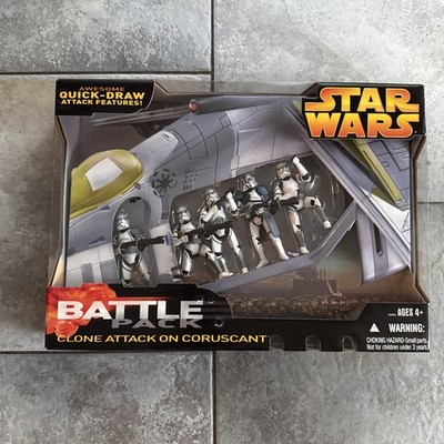2005 Star Wars Clone Attack On Coruscant Battle Pack Revenge Of The Sith Sealed