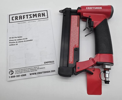 Craftsman CMPPN23 Pnuematic Air Pin Nailer Tool, 23 Gauge & 1/2 to 1'' Pins
