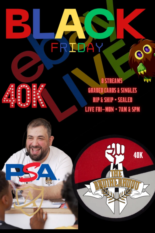 BLACK FRIDAY LIVE WITH THE BROTHERHOOD GAMES MONDAY 5PM