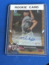 2018 Bowman Chrome Draft Pick Auto Mason Denaburg CDA-MD Gold Refractor 46/50