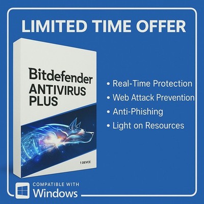 Bitdefender Antivirus - 3 Years 5 Devices PC | Fast Delivery | Daily VPN