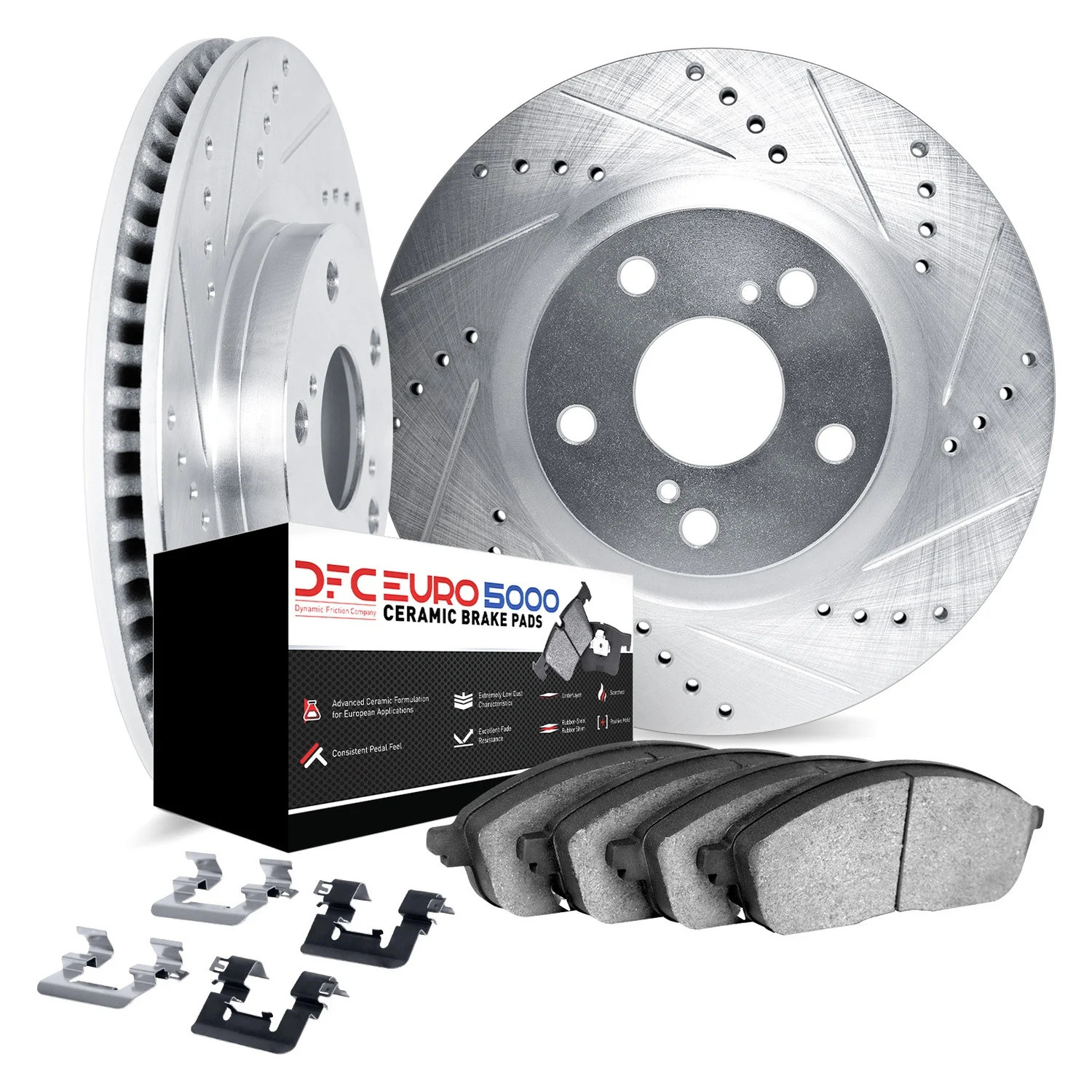 For Bentley Continental 04-18 Brake Kit DFC EURO-KIT 5000+ Drilled & Slotted