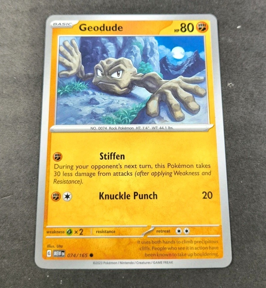Pokemon 151 Geodude Common Card 074/165 NM