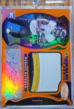 2021 Panini Freshman Fabric Mirror Signature Rashod Bateman 210  Orange /99 