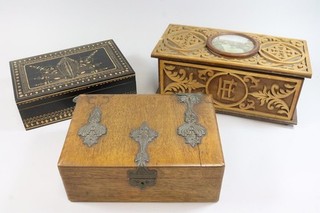 3x Schatulle Schmuckkästchen Holz 19./20.Jhd (MVL7719)