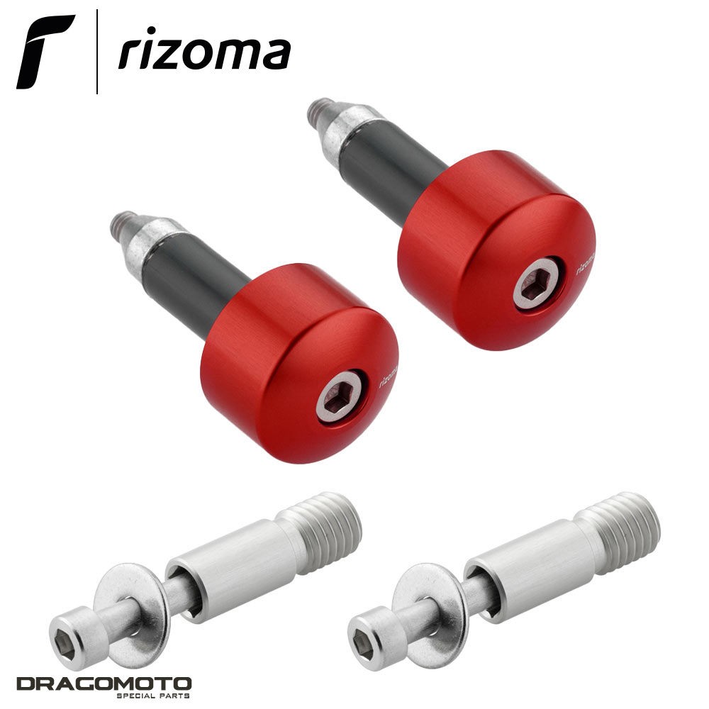 Embouts de barre Rizoma MA534R rouge l'orfèvrerie italienne pour BMW R nineT 1200