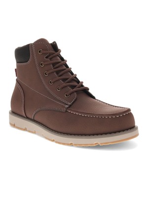 LEVI'S Mens Brown Pull Tab Removable Insole Dean Round Toe Wedge Chukka Boots 13