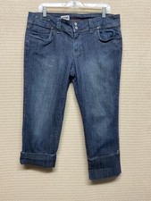 Jeans Crop Léger Merona – Taille 22W, Poches Cargo | Neuf Sans étiquettes | Bleu | Femme