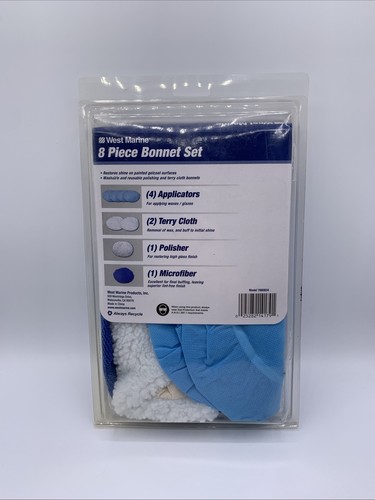 West Marine 8-teiliges Motorhauben-Set Modell 7880834 passt 9-10 Zoll Polierscheiben - Bild 4 von 4