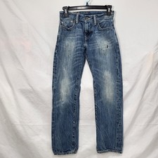 Levi's 511 Skinny Distressed Jeans Size 25x25 Women's Medium Wash Blue Denim
