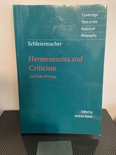 Schleiermacher- Hermeneutics And Criticism (C...