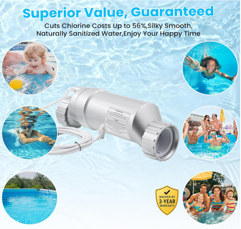 Salt Cell Replacement for Hayward T-Cell-15 – 3+ Year Titanium Core, Cuts Chlori