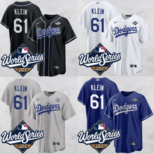 Men's Dodgers #61 Will Klein 2025 world series jersey all stitched