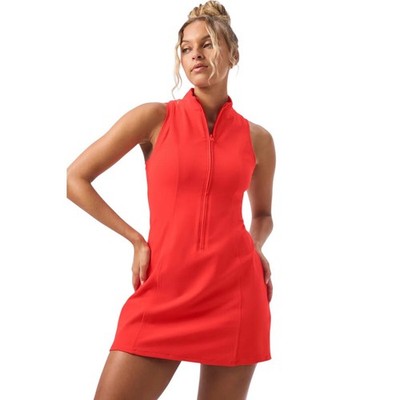 Alo Yoga Alosoft Carefree 1/2 Zip Dress Red Hot Summer XS | eBay