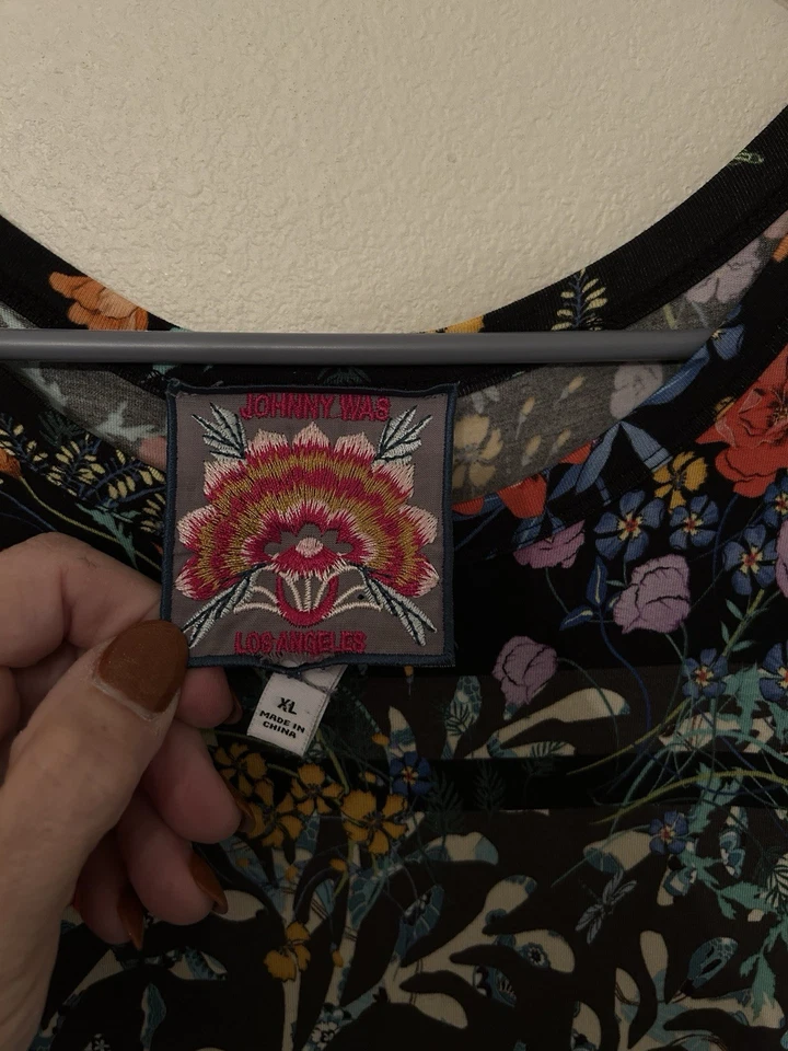 Johnny Was Women's Floral Tank Dress Size XL Multicolor Round Neck - Image 3 of 4