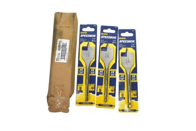 IRWIN Speedbor Spade Drill Bit 1-1/4 In 31.7mm Impact Hex Wood Lot of 4 Set