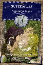 Supermoss Preserved Moss 23310 Mixed Colored Decorative Terrariums 1.8 oz
