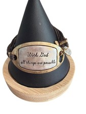 With God All Things Are Possible Inspirational Bracelet Braided Cord Toggle 7"