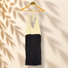 Unbranded Dress Women 3 Black Shift Short Sleeveless Halter Neck Rayon Casual