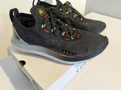 Under Armour Curry Flow Shoes Mens 9 Gray Low Basketball Sneakers 3023814-004