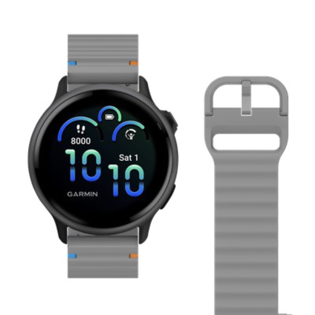 Bracelet ActiveFlex Garmin Vivoactive 6 gris pour sport et quotidien
